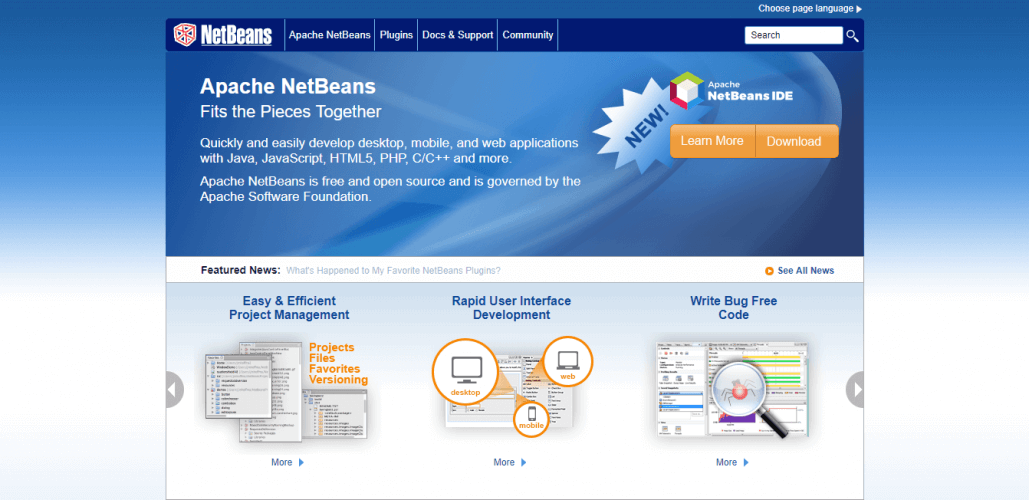 NetBeans - compilers for win 10