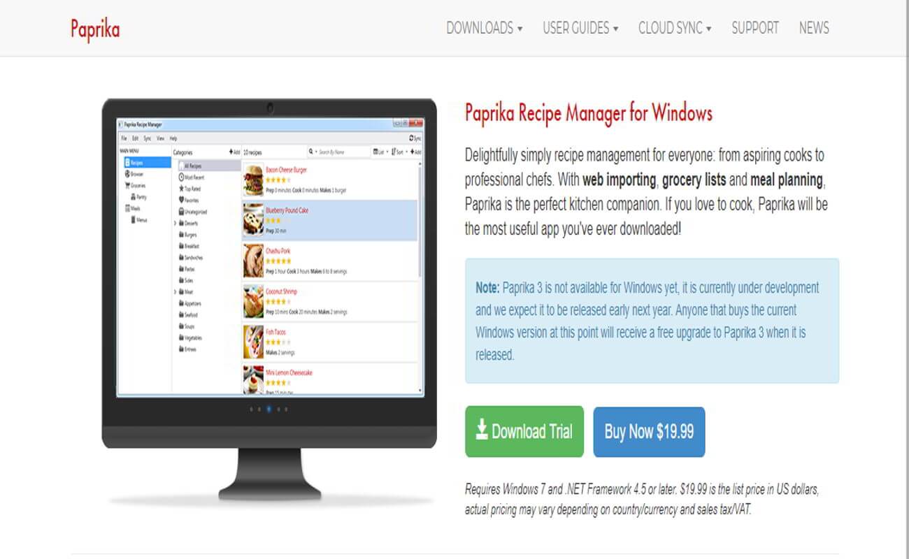 Paprika Recipe Manager best software to create cookbook