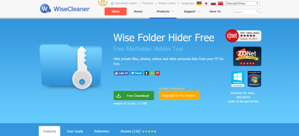 Wise folder hider - hide folders win 10