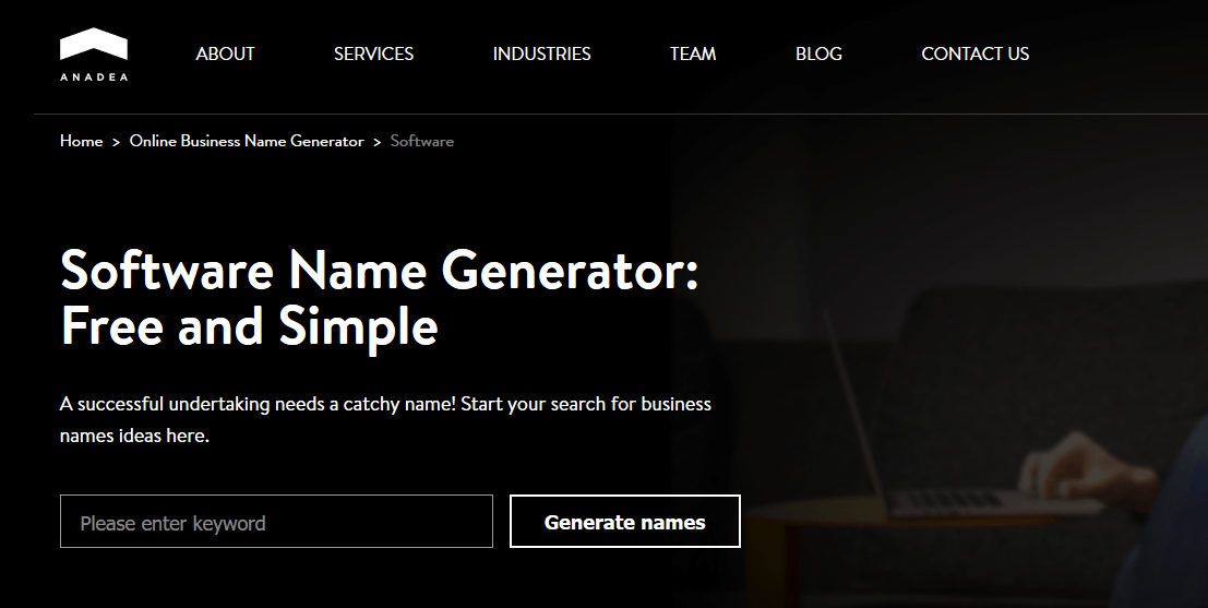 Anadea software name generator