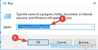 appdata Windows was unable to create a required installation folder 