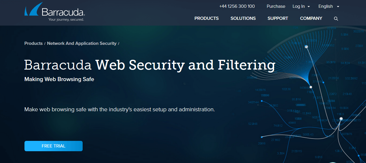 Barracuda Web Security & Filtering software that limits the material a browser fetches