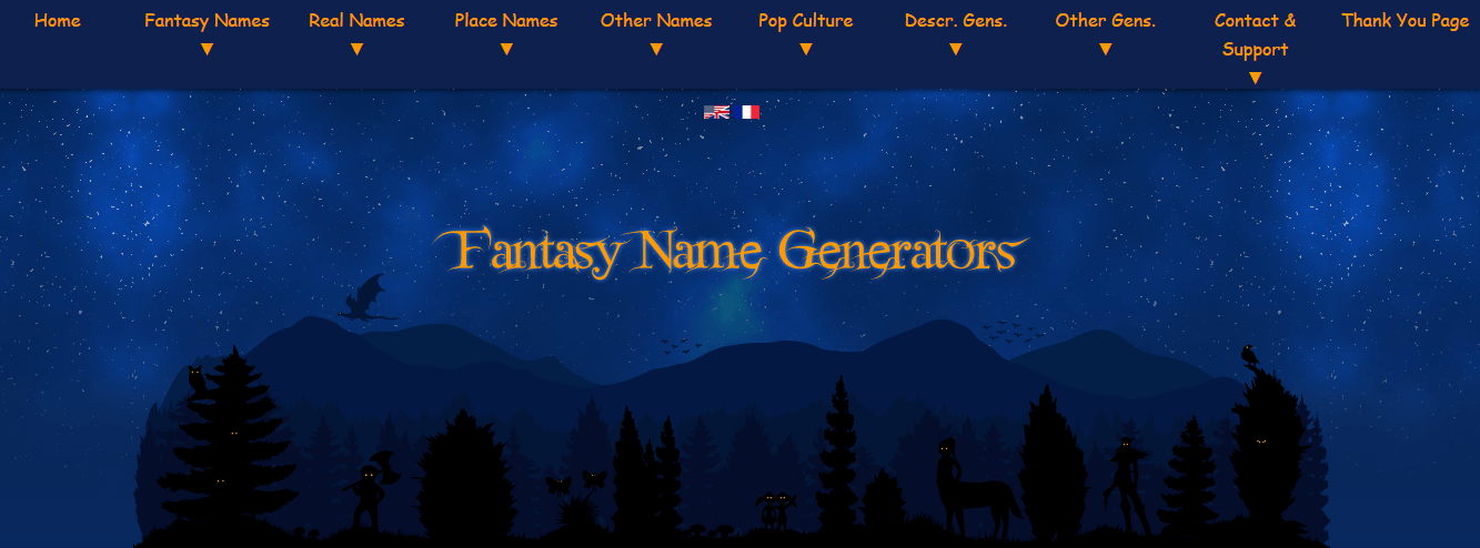 Fantasy Name Generator software name generator
