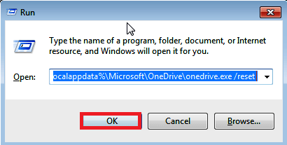 appdata run window there was a problem connecting to onedrive
