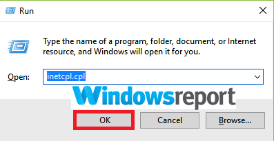 inetpcl run window there was a problem connecting to onedrive