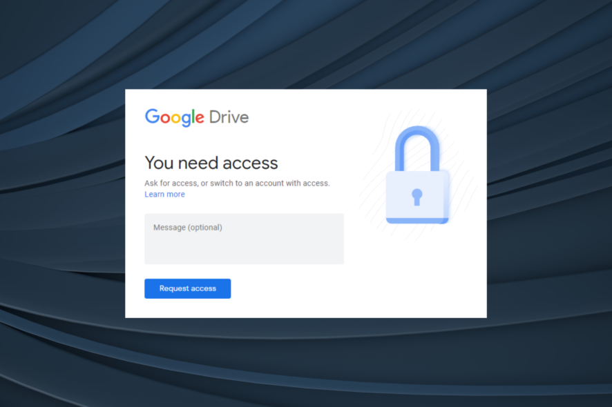 fix google drive access denied with a hack
