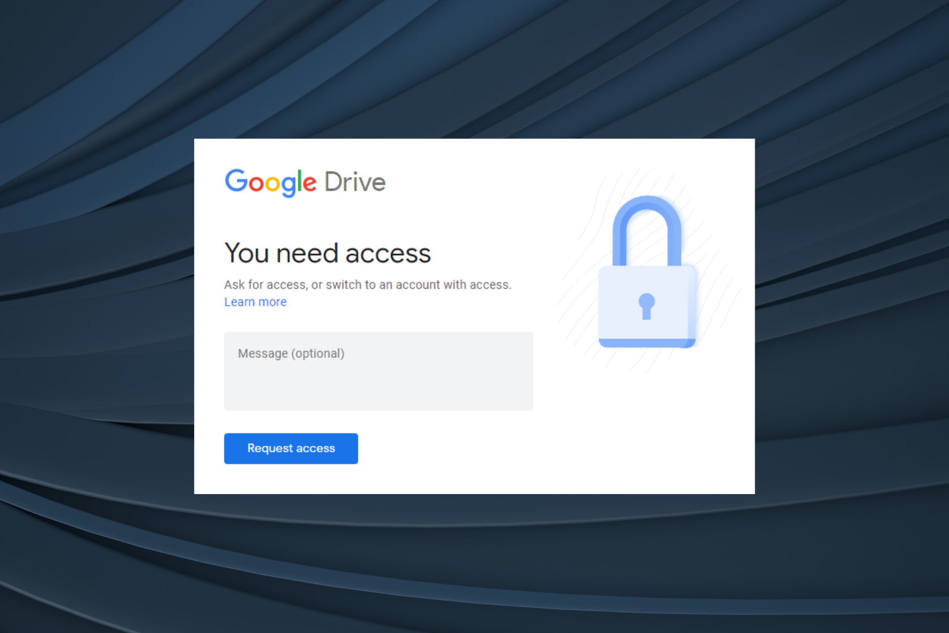 fix google drive access denied with a hack