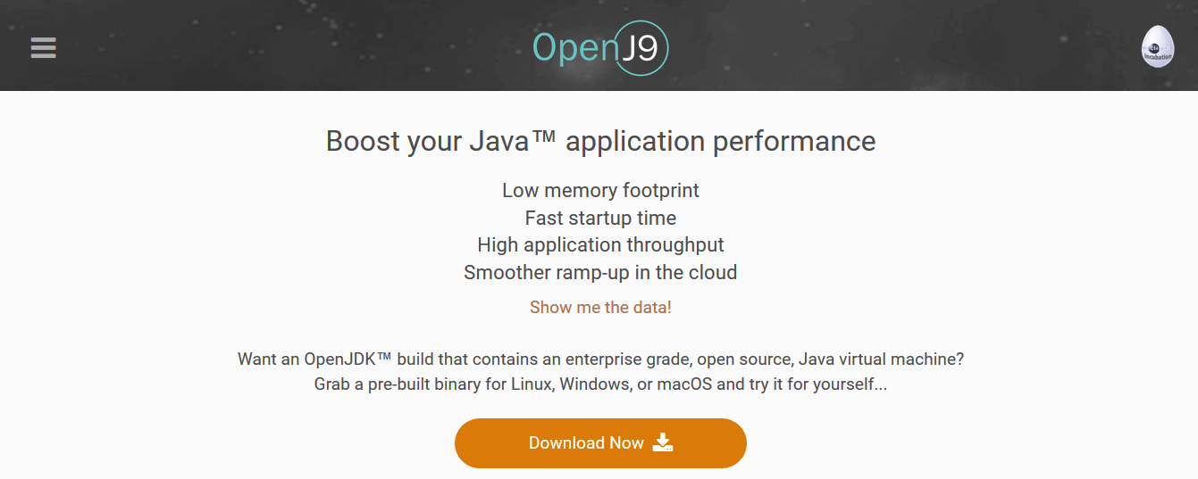 OpenJ9 software that interprets java bytecode