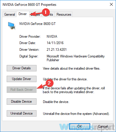 roll back driver wlanext.exe errors