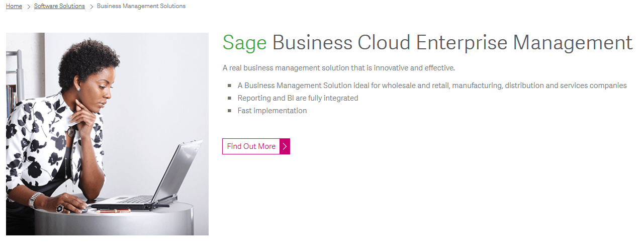 Sage ERP software that manages back office