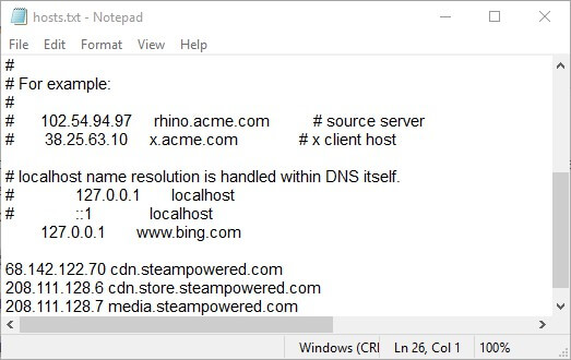 steam update stuck hosts file