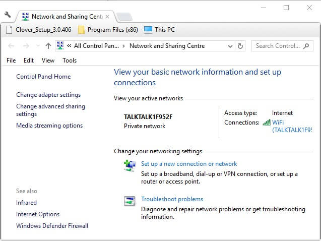 network and sharing center TAP-Windows Adapter V9 error