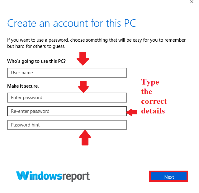 create an account for this PC there was a problem connecting to onedrive error