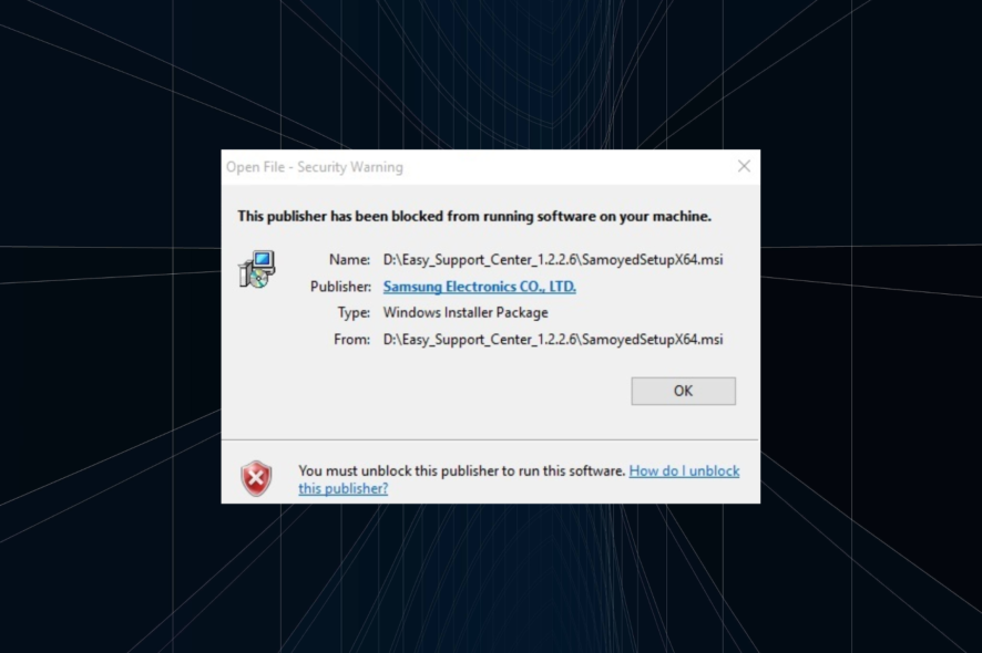 how to unblock publisher in windows 10