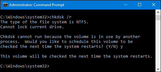 chkdsk Windows cannot access the disk