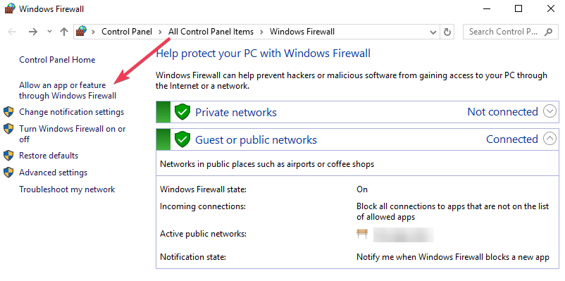allow app through firewall This PC can't be upgraded to Windows 10