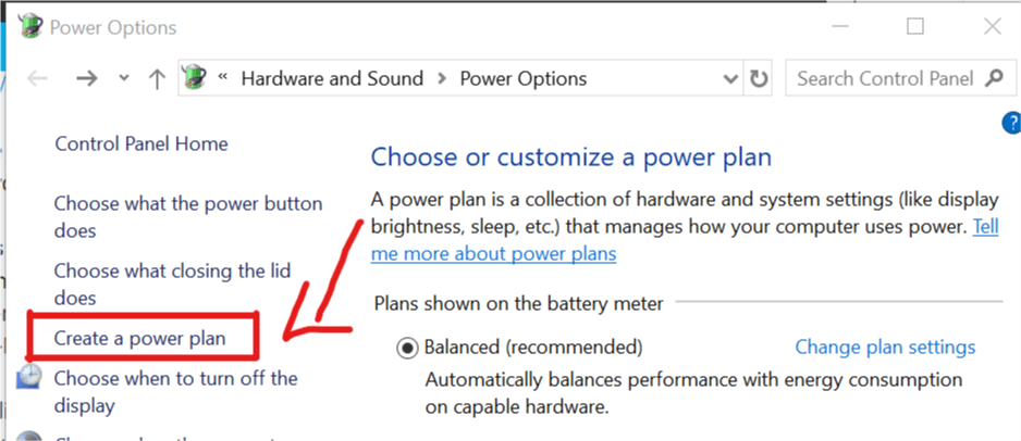 Create a Power Plan Windows 10 video export error code 30