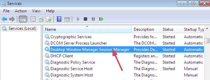 Windows Manager Session Manager
