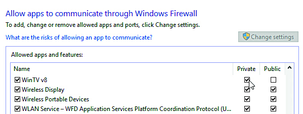 allow apps through windows firewall Error connecting server