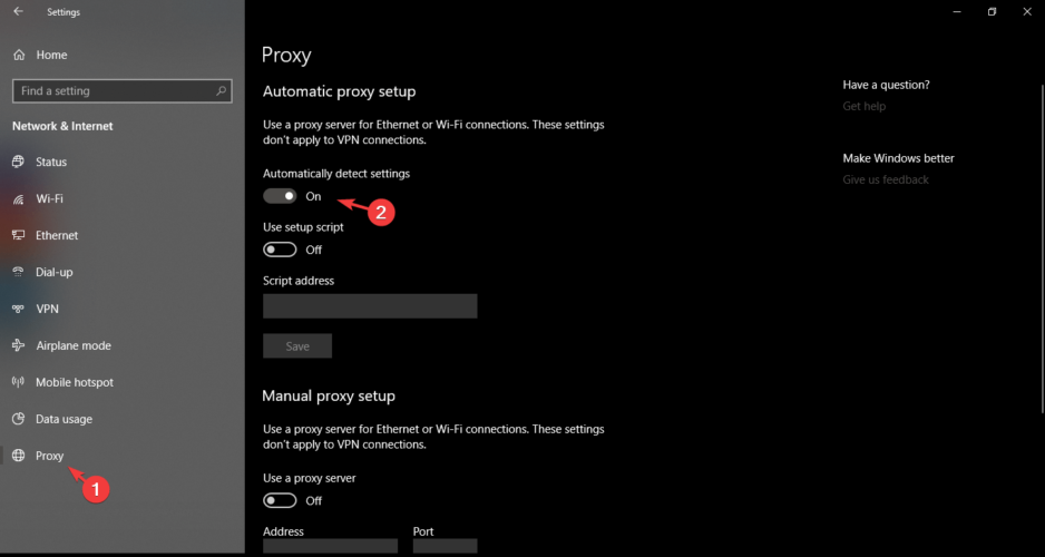 Proxy settings Website is online but isn’t responding to connection attempts
