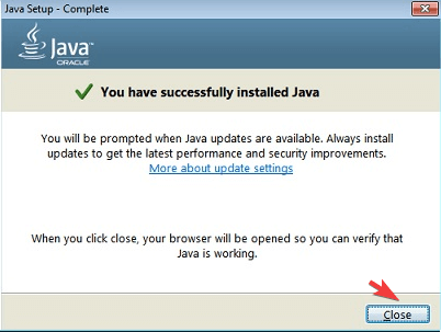 java setup complete download Java 10