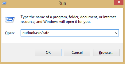 Error while preparing to send sharing message run outlook