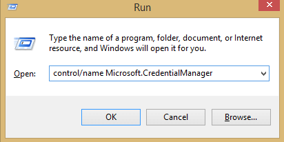 run credential manager Error while preparing to send sharing message in MS office