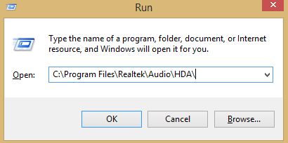 run window Realtek HD Audio Manager won’t open