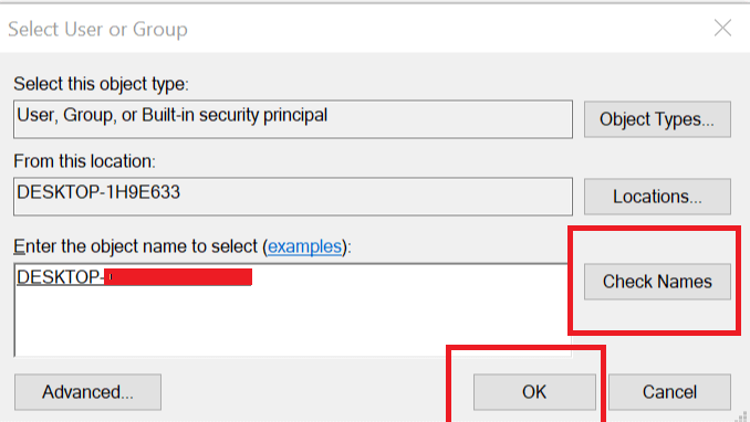 Select User Group WindowsApps