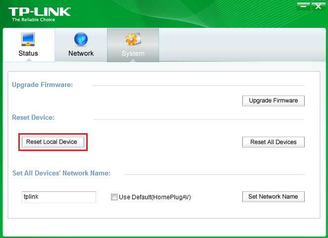 TP-Link Powerline Adapaters Factory REset