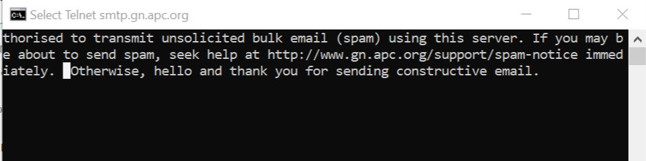 Telnet Port Not blocked Eudora authentication failed