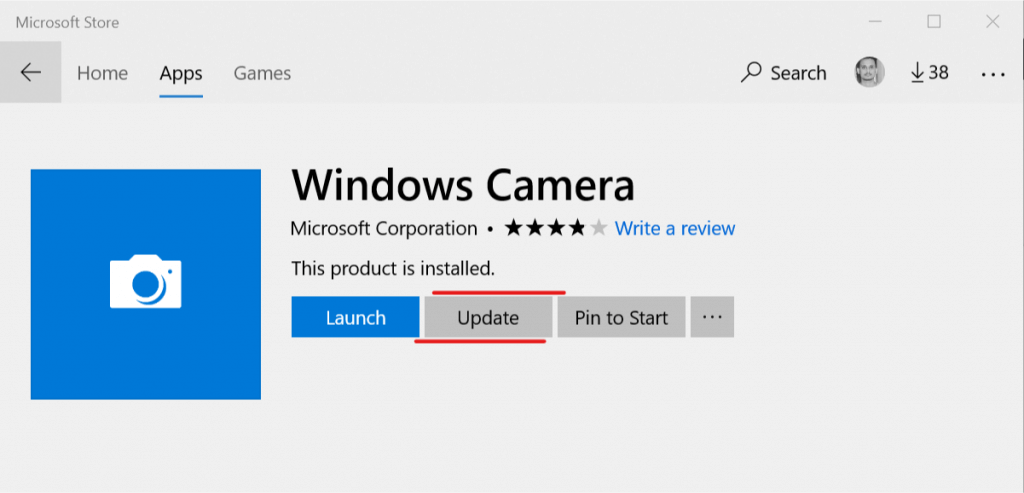 Windows Camera App update camera app problems