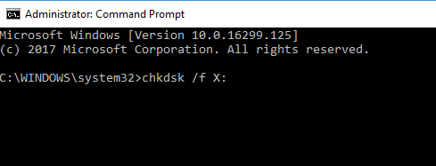 chkdsk No such interface supported 
