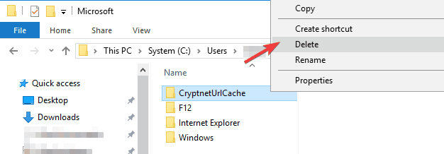 CryptnetUrlCache folder delete