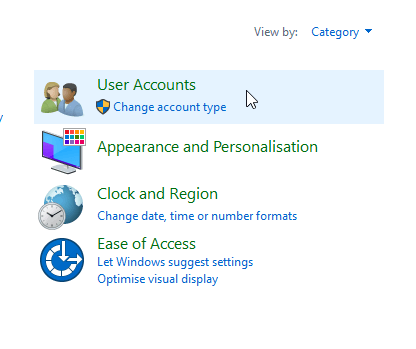 user accounts can't access shared folder