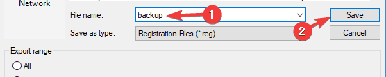 backup registry exe files not opening windows 7