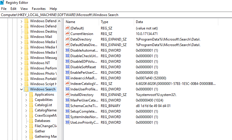 windows search registry editor enumerating user sessions