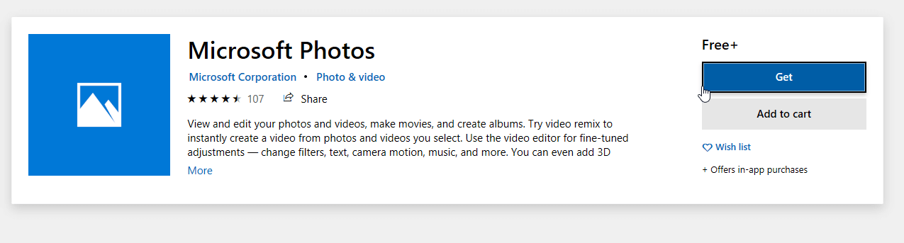 microsoft photos app disappeared