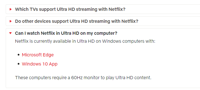 netflix ultra HD PC