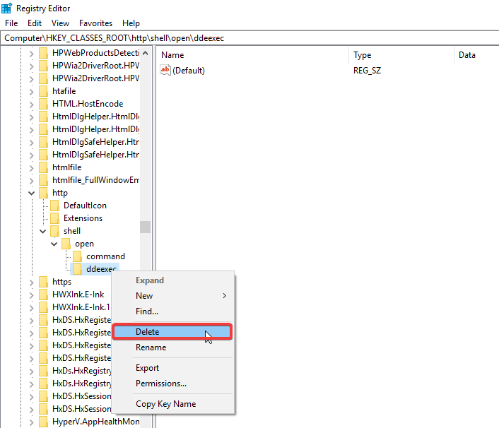  usuń wpisy rejestru HKEY_CLASSES_ROOT ->HTTP -> shell zlokalizuj przeglądarkę linków Windows 7 Outlook 2003 «width =» 706 «height =» 606 «/></p><div style=