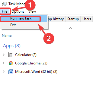 run new task Icons changed to internet explorer