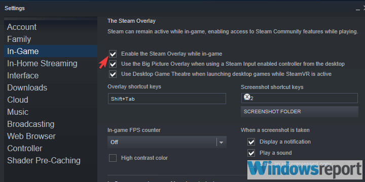 steam overlay steam error minimum requirements not met