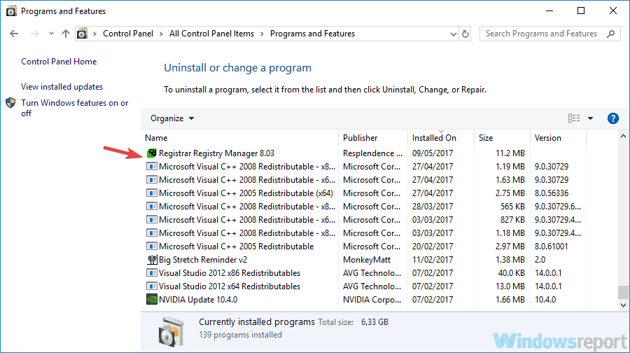 uninstall application cpx.exe