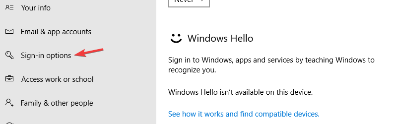 windows hello Windows credentials could not be verified