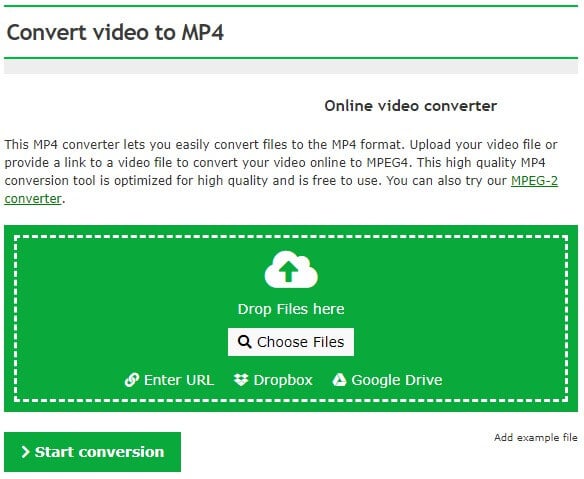 convert video to MP4 with online video converter