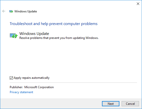 windows update troubleshooter Restart your computer to install important updates