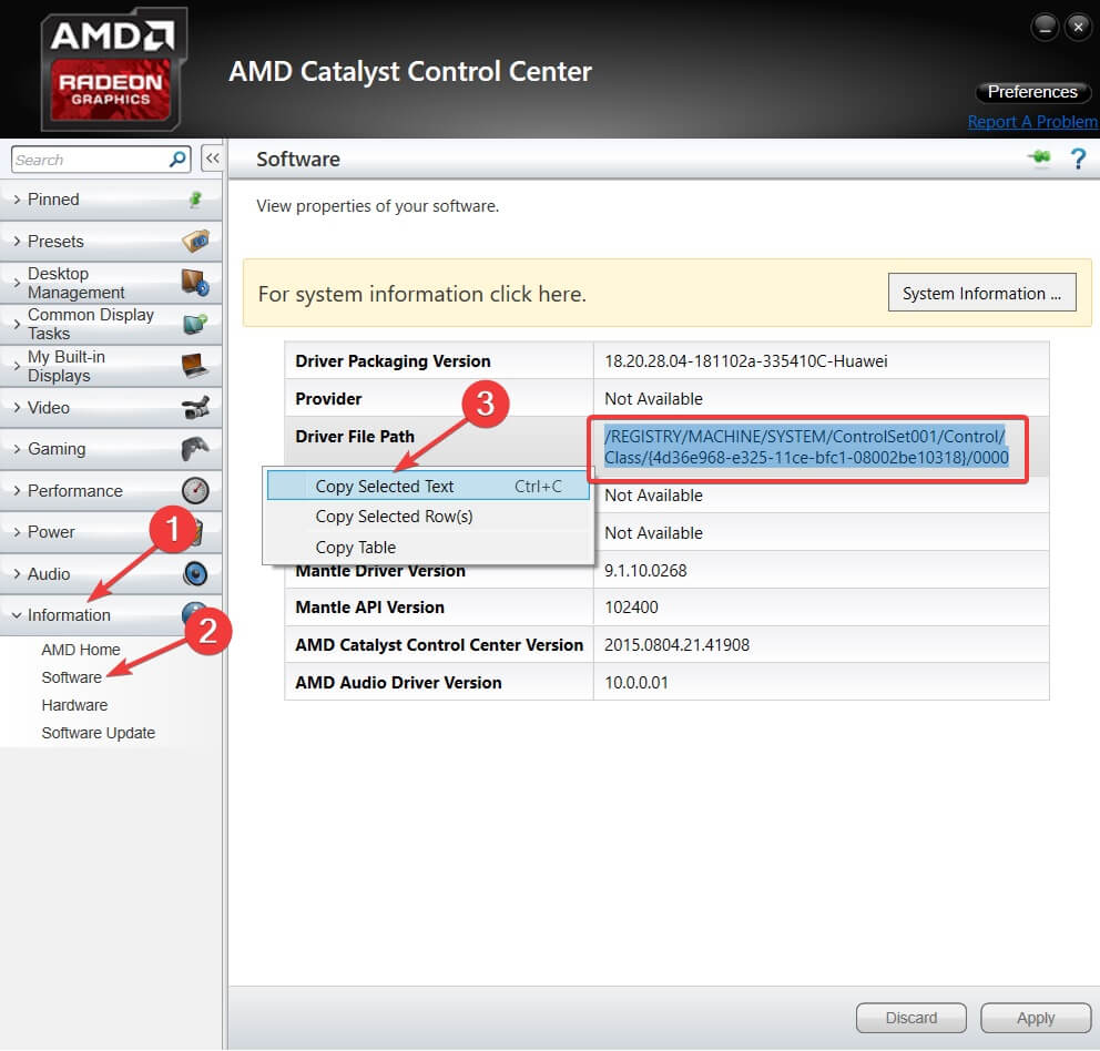 copy driver information amd catalyst control center Create Custom Resolutions on Windows