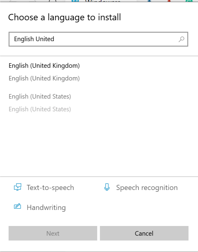 Add Language English US Choose a Language Live Essentials Installation error