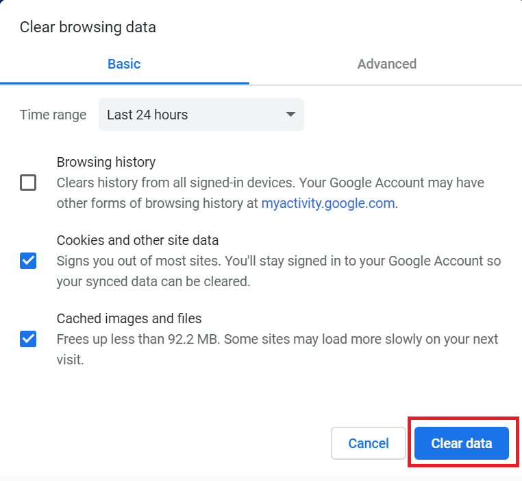 Chrome clear browsing data Your browser is not supported Roblox
