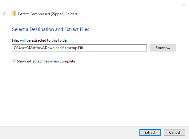 extract compressed folders
